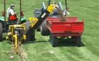 Athletic field drainage trench